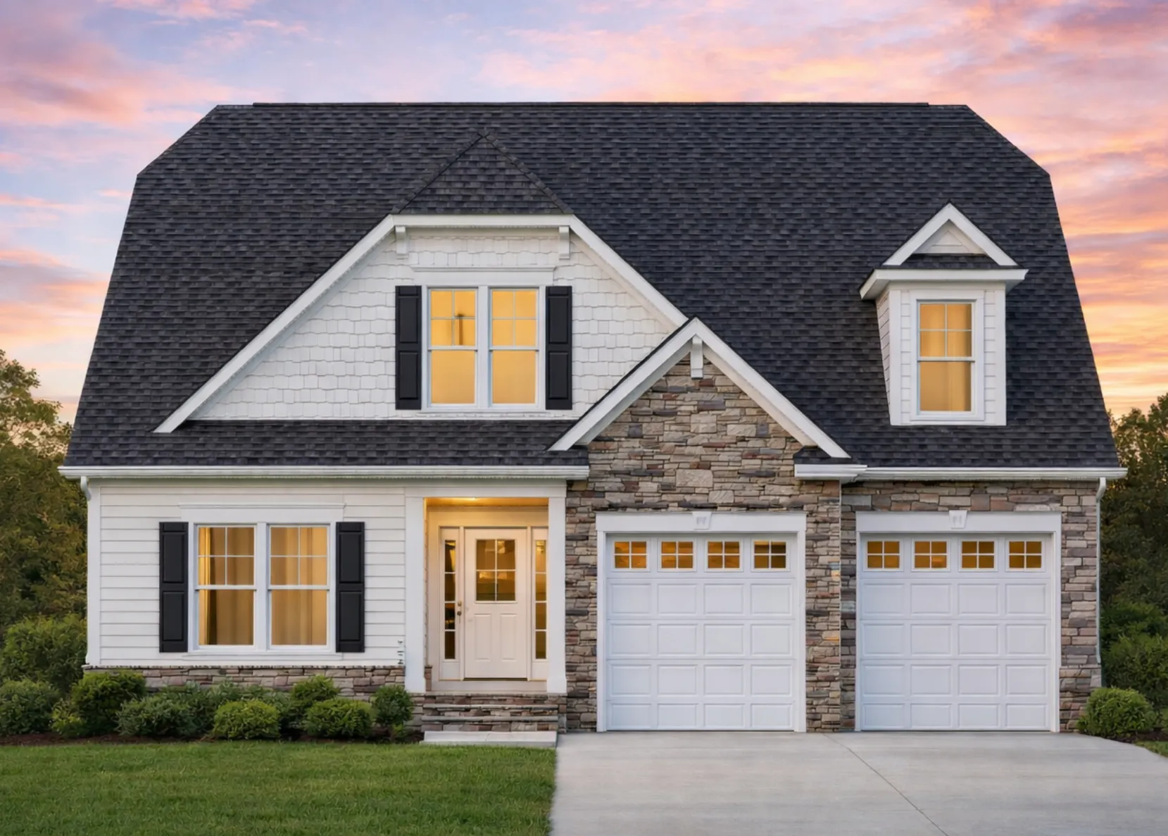 Timeless 2-Story House Plan with Vaulted Ceilings & CAD Designs