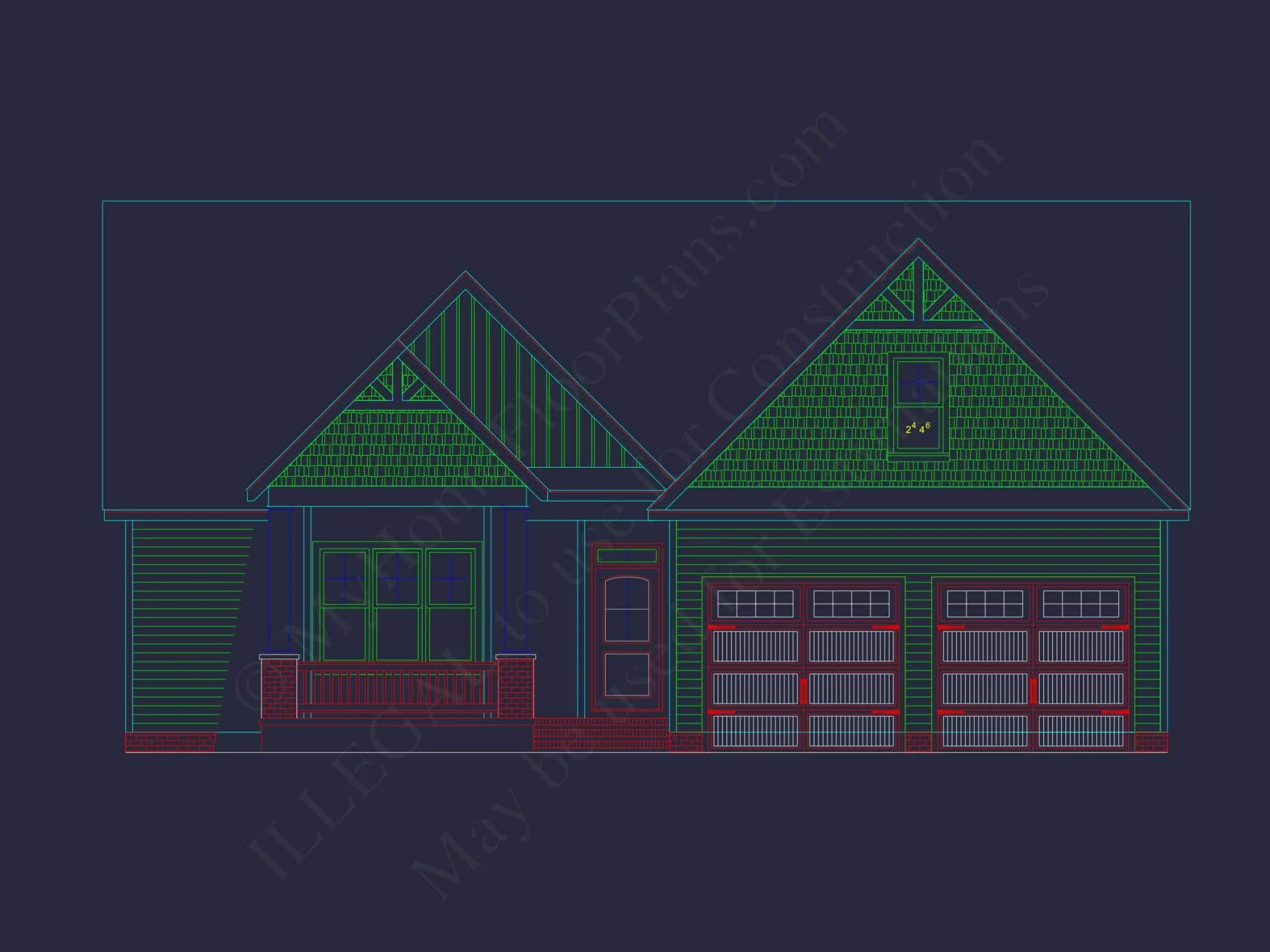 Craftsman Home Plan with Open Floor Plan and CAD Designs
