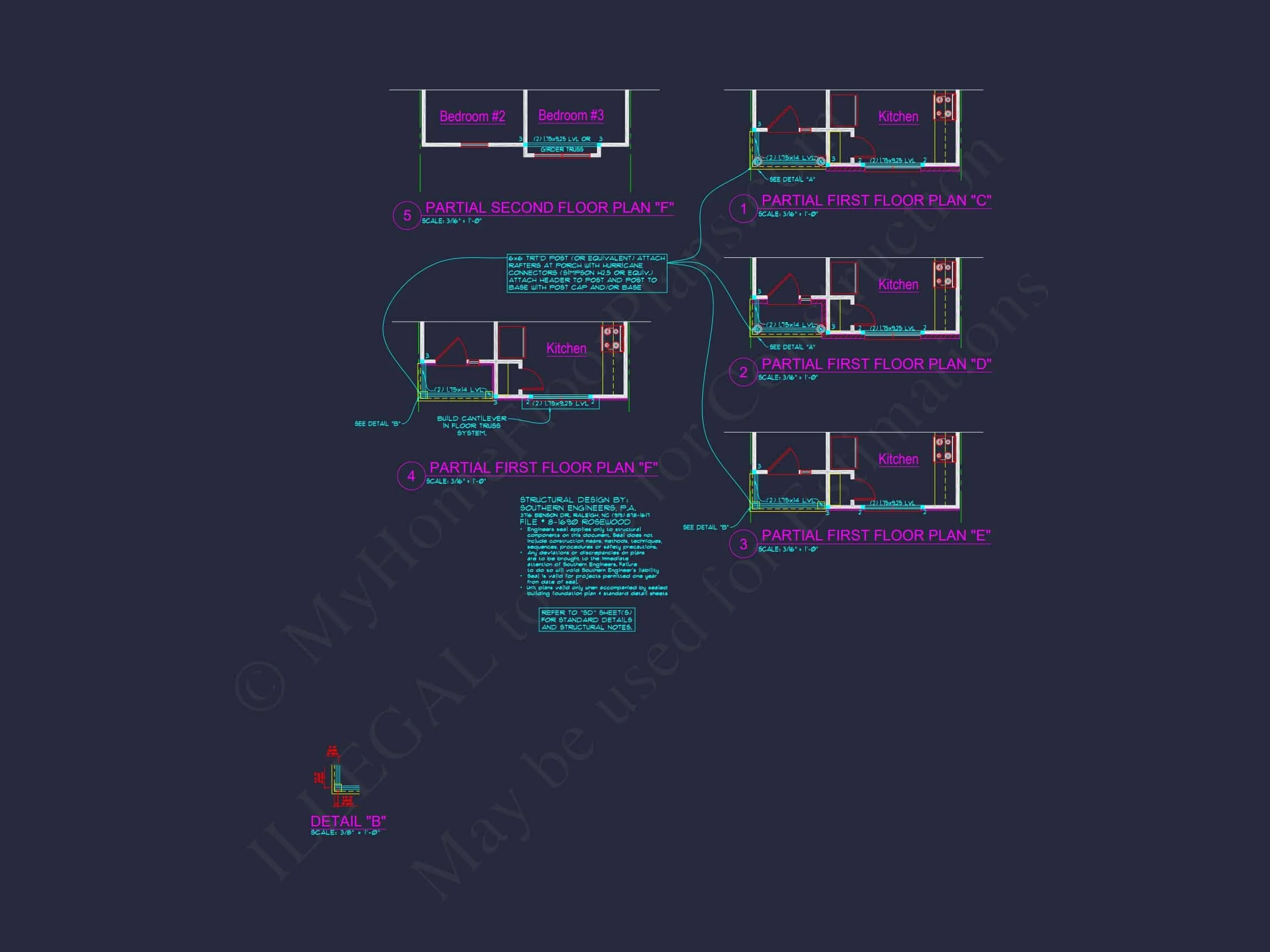 8-1690 ROSEWOOD TOWNHOUSE PLAN -Colonial Home Plan - 3-Bed, 2.5-Bath, 2,000 SF 8 Charming Townhome Floor Plan with CAD & Blueprint Designs