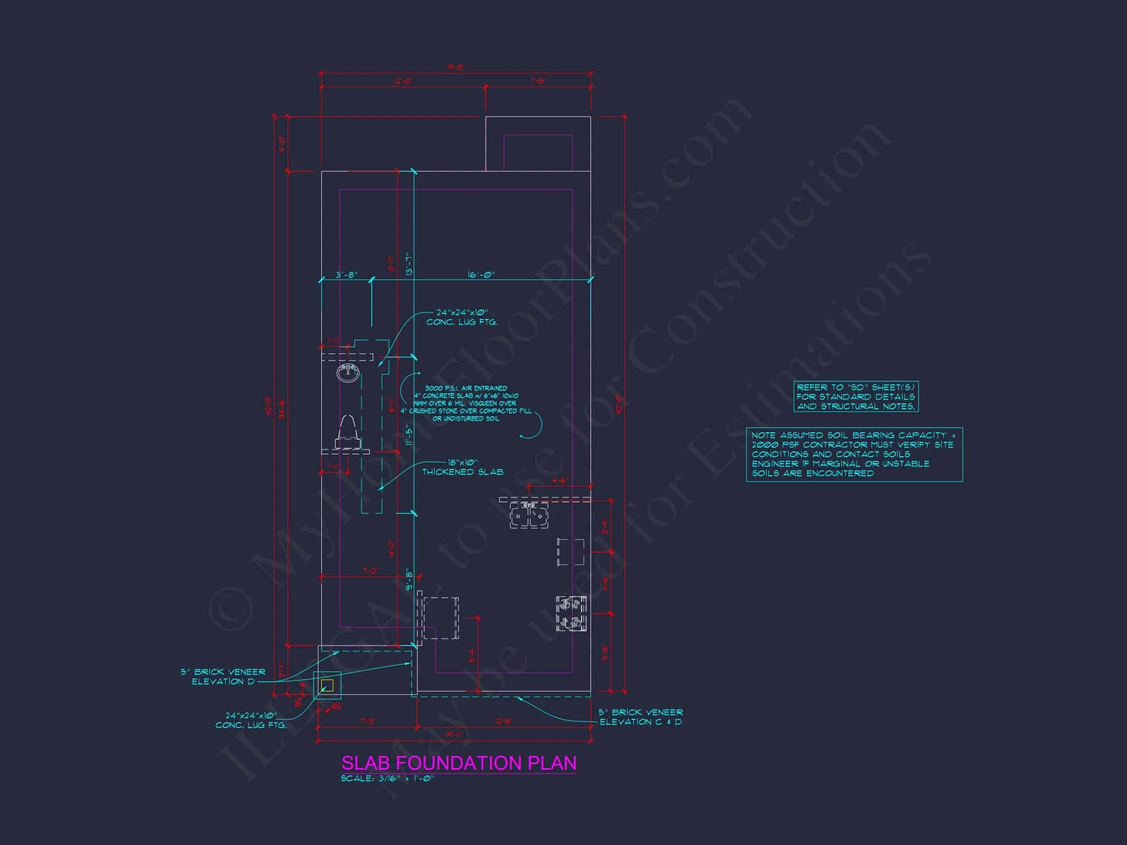 8-1690 ROSEWOOD TOWNHOUSE PLAN -Colonial Home Plan - 3-Bed, 2.5-Bath, 2,000 SF 11 Charming Townhome Floor Plan with CAD & Blueprint Designs