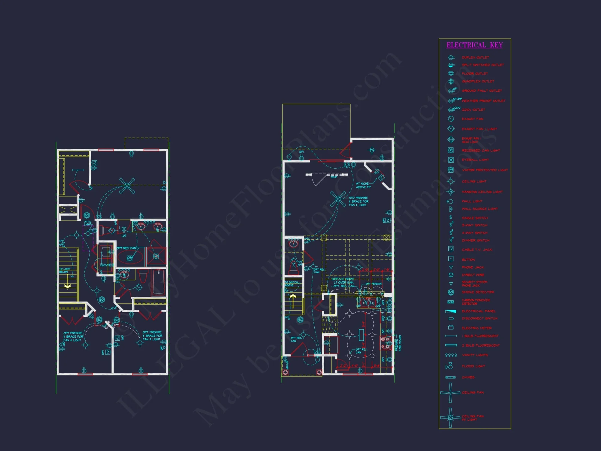 Charming Townhome Floor Plan with CAD & Blueprint Designs