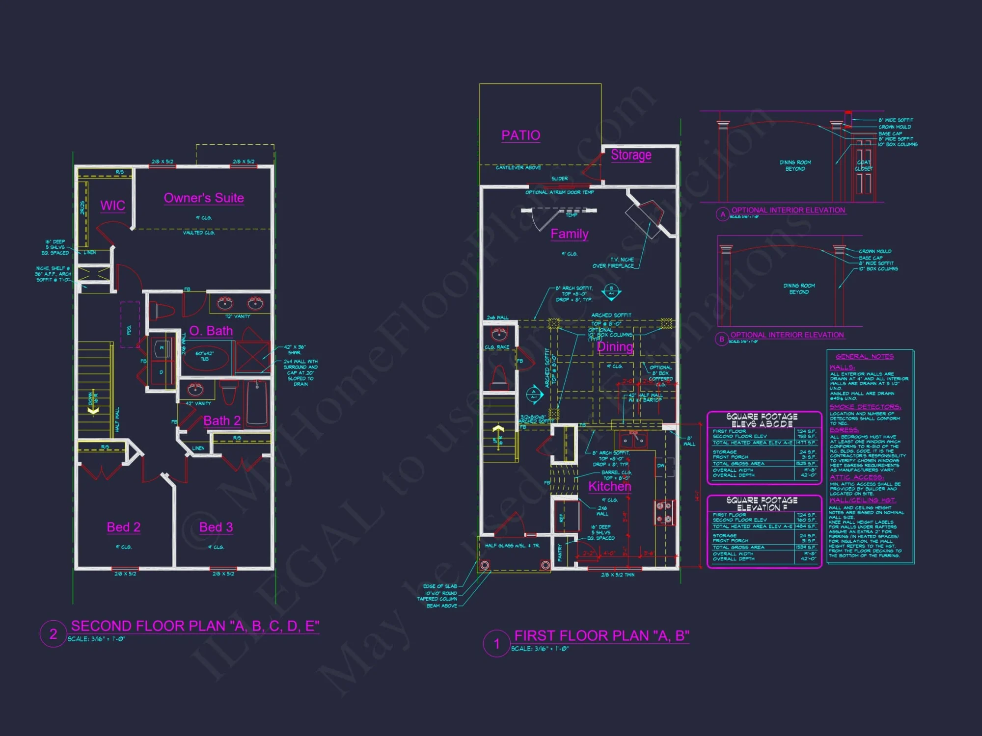 Charming Townhome Floor Plan with CAD & Blueprint Designs