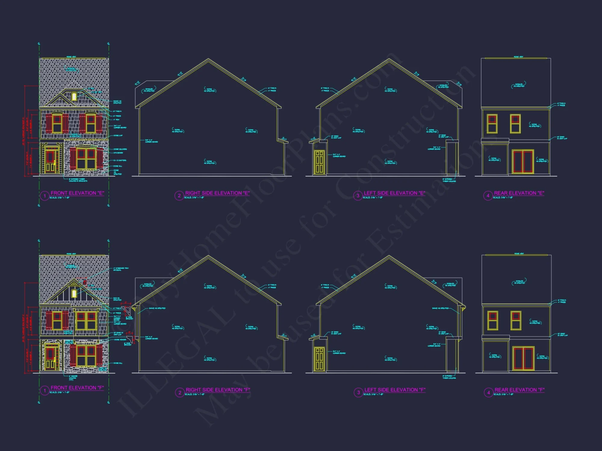 Charming Townhome Floor Plan with CAD & Blueprint Designs
