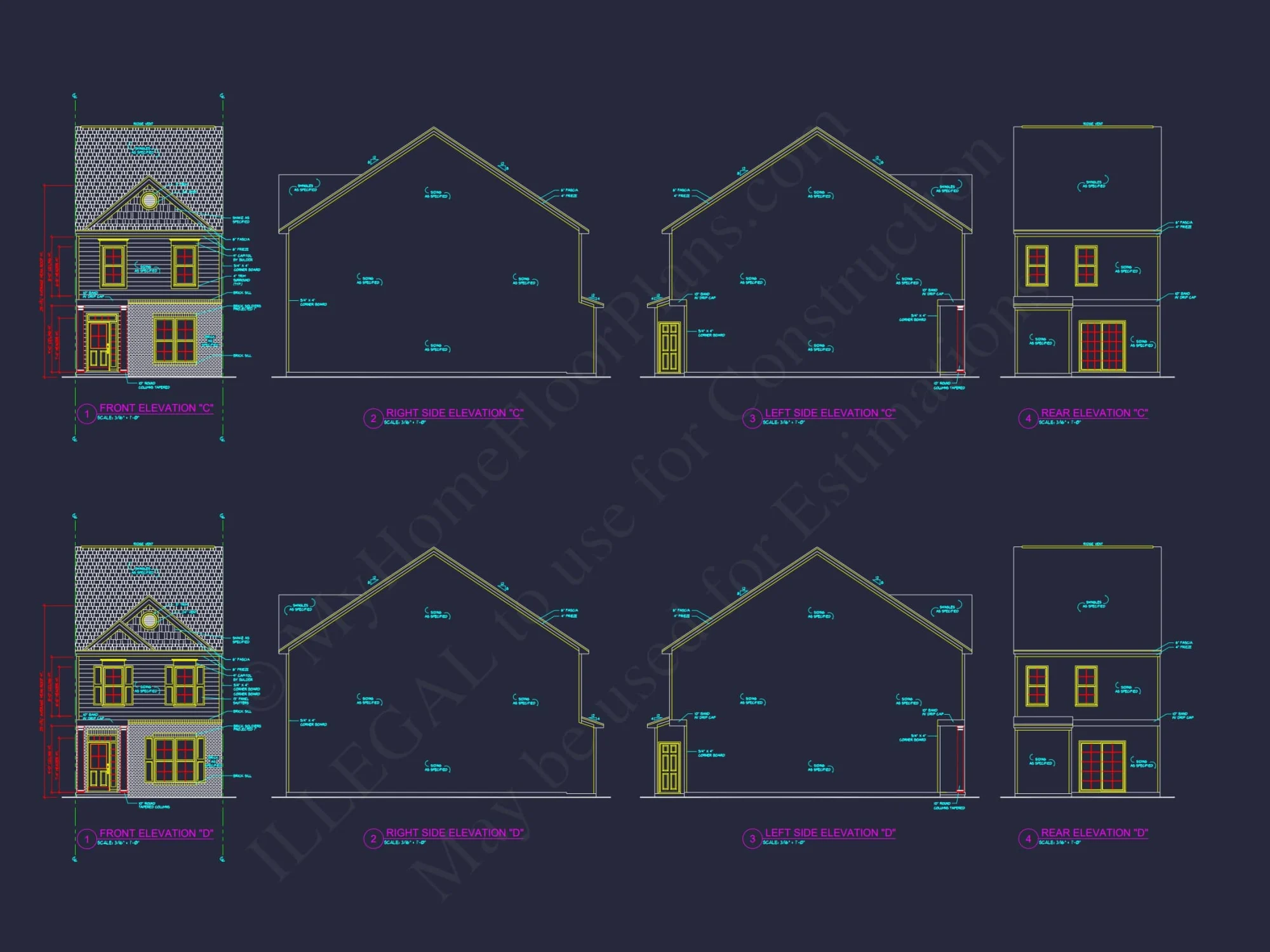 Charming Townhome Floor Plan with CAD & Blueprint Designs
