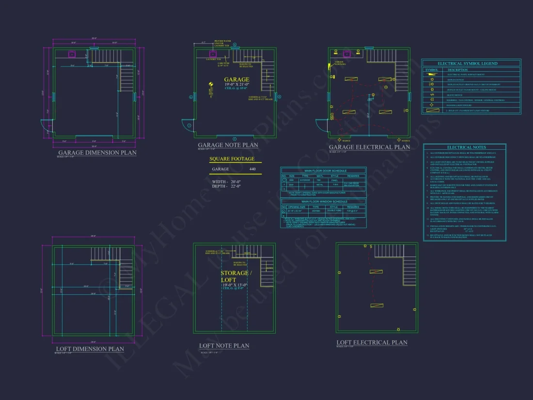 Efficient House Plan with Garage, CAD Designs & Blueprint