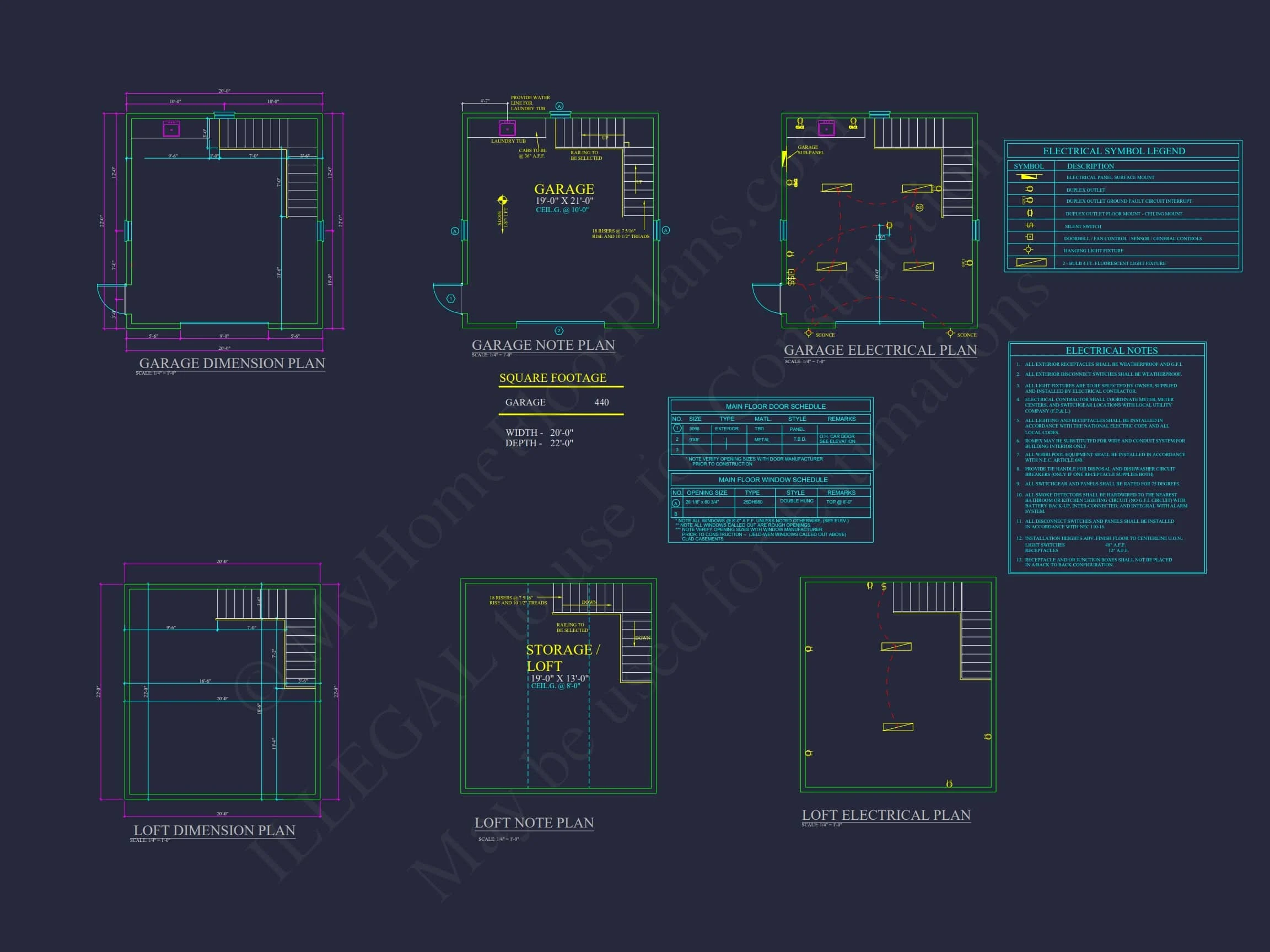 14-1752 GARAGE PLAN - Efficient House Plan with Garage, CAD Designs & Blueprint 4 Efficient House Plan with Garage, CAD Designs & Blueprint