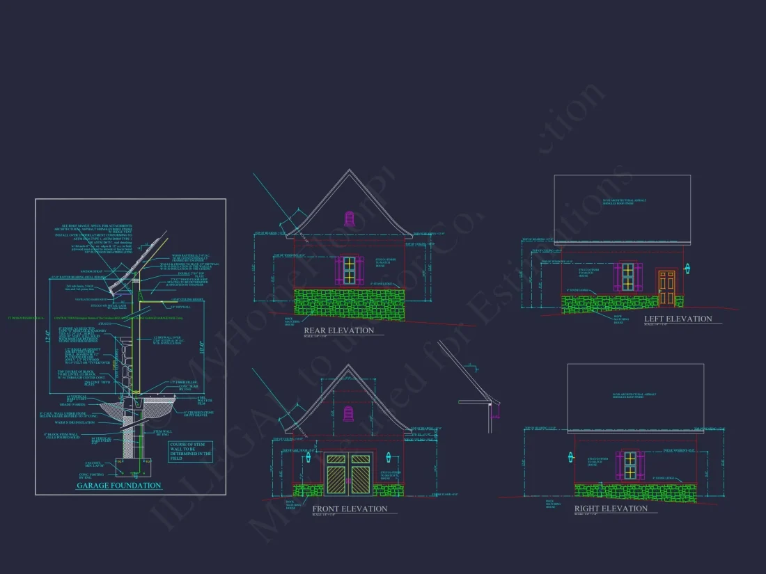 Efficient House Plan with Garage, CAD Designs & Blueprint