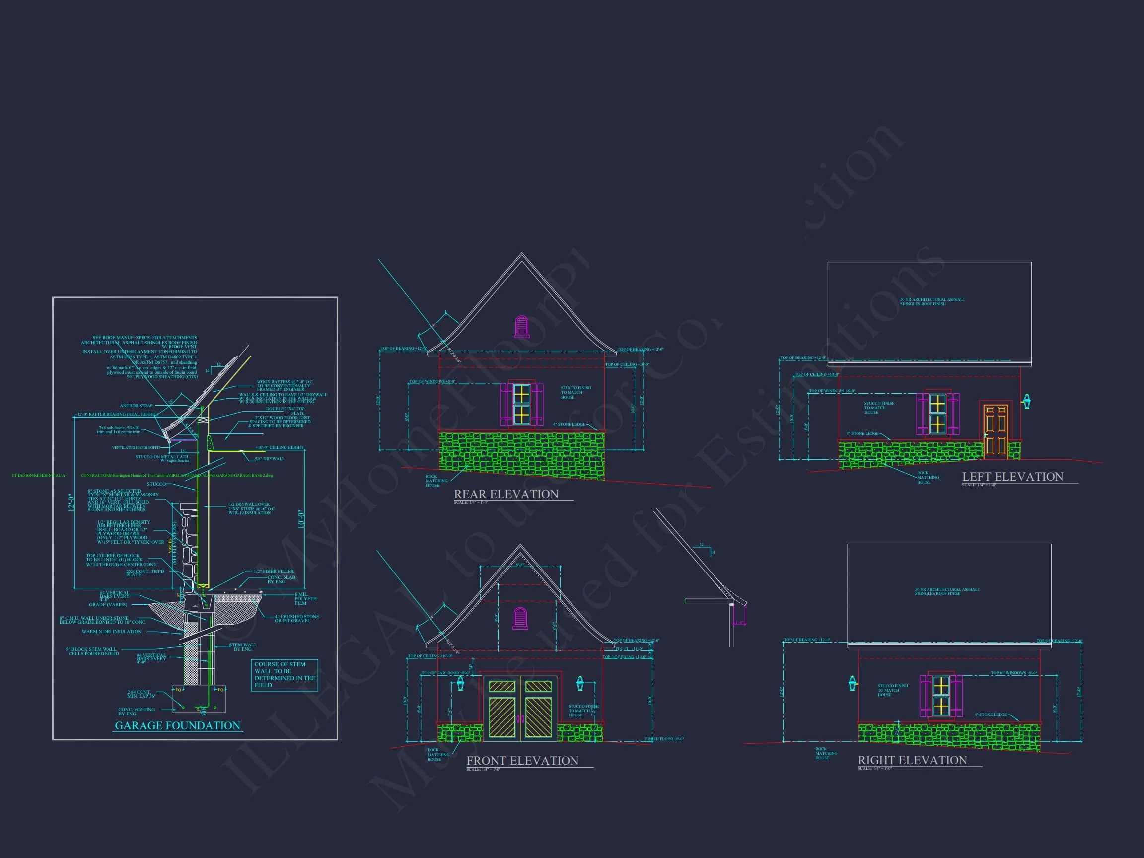 14-1752 GARAGE PLAN - Efficient House Plan with Garage, CAD Designs & Blueprint 5 Efficient House Plan with Garage, CAD Designs & Blueprint