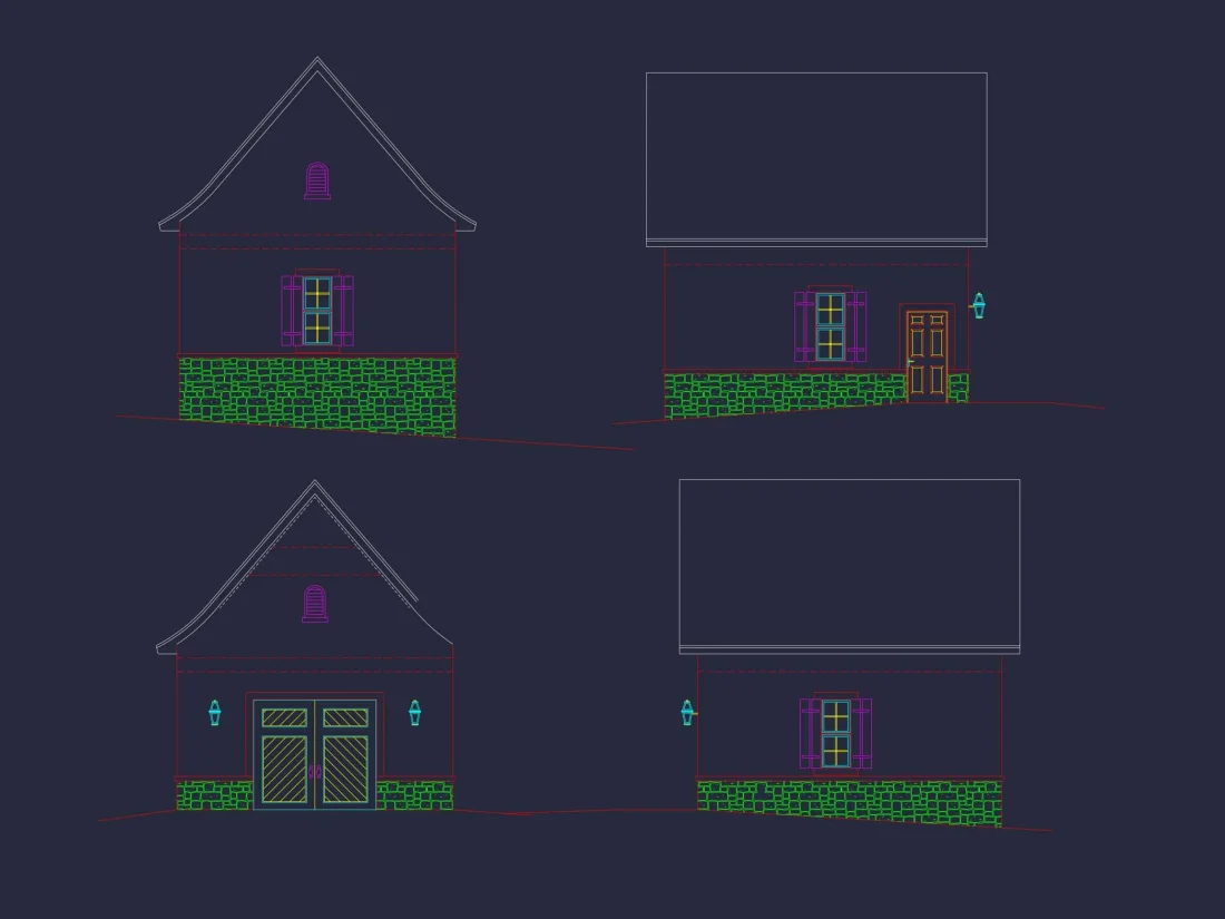 Efficient House Plan with Garage, CAD Designs & Blueprint