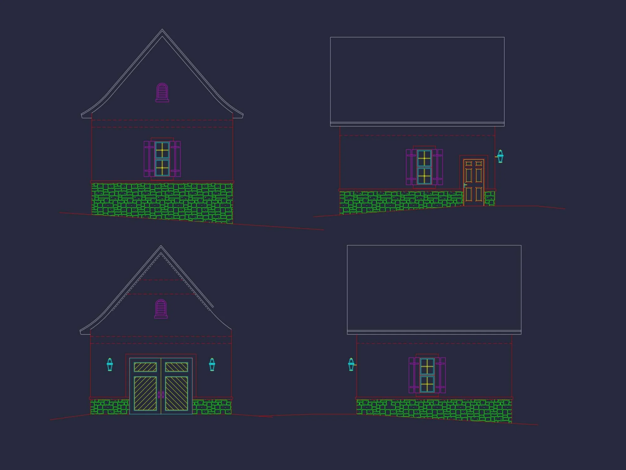 Efficient House Plan with Garage, CAD Designs & Blueprint