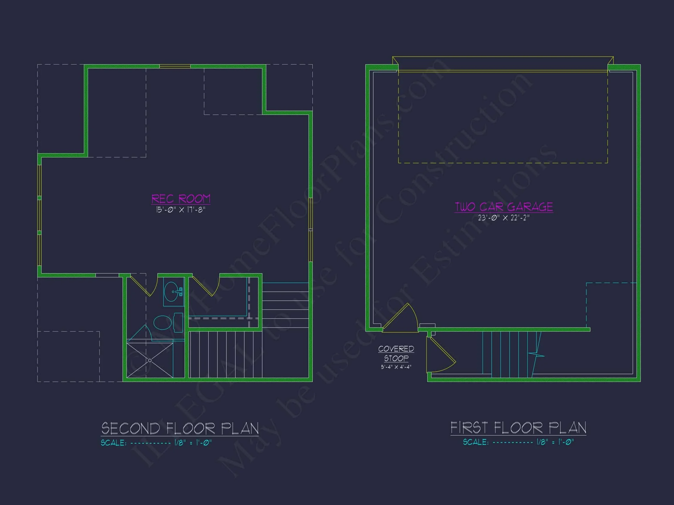 18-1141 GARAGE PLAN - Stylish Garage House Plan with Living Space and CAD Designs 5 Stylish Garage Home Plan with Living Space and CAD Designs