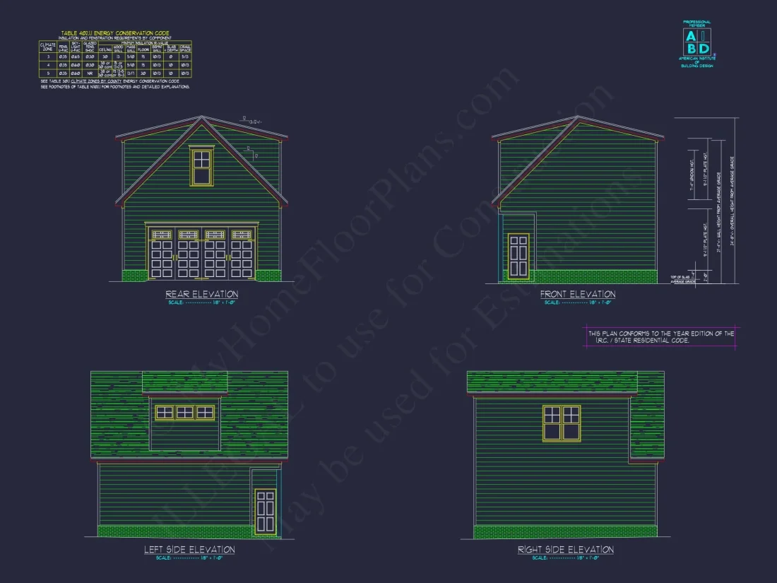 Stylish Garage Home Plan with Living Space and CAD Designs
