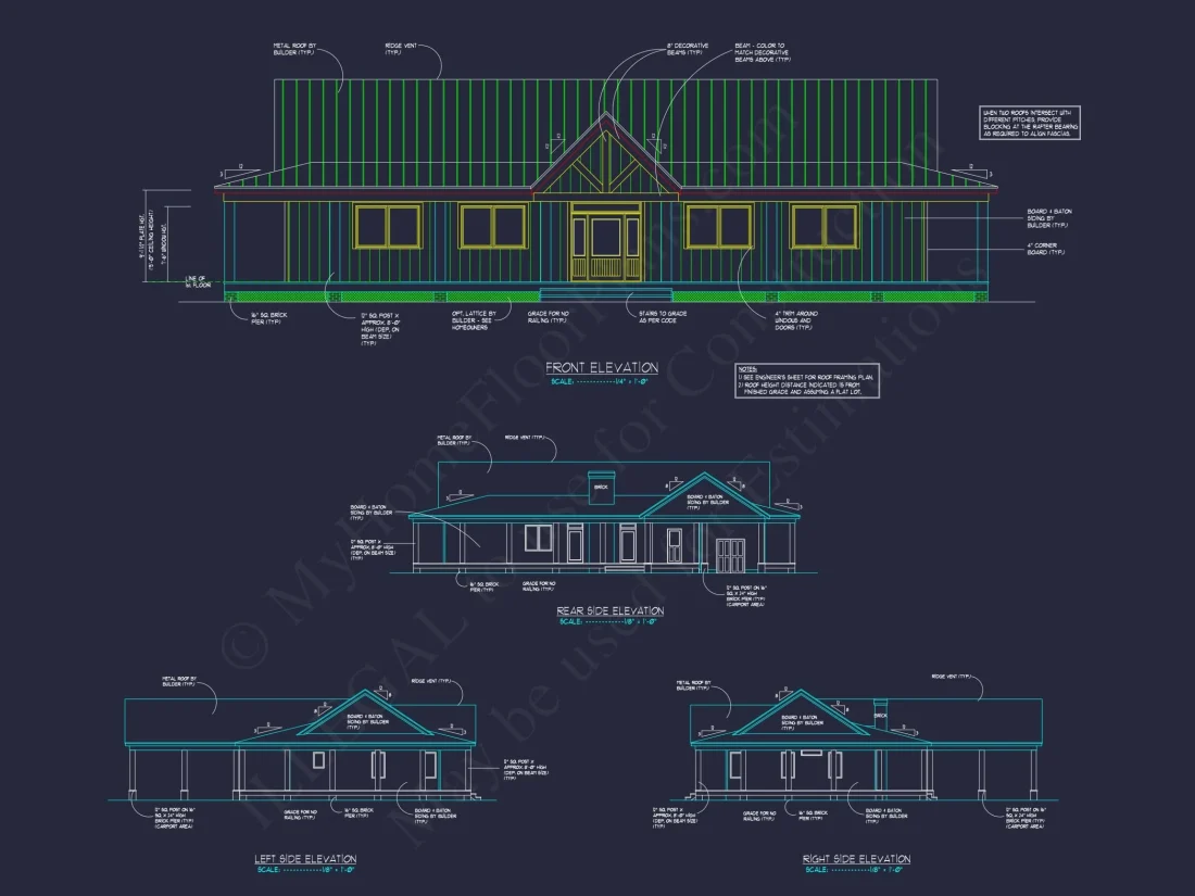 Efficient House Floor Plan 3 Bedrooms with Layout & CAD (5)