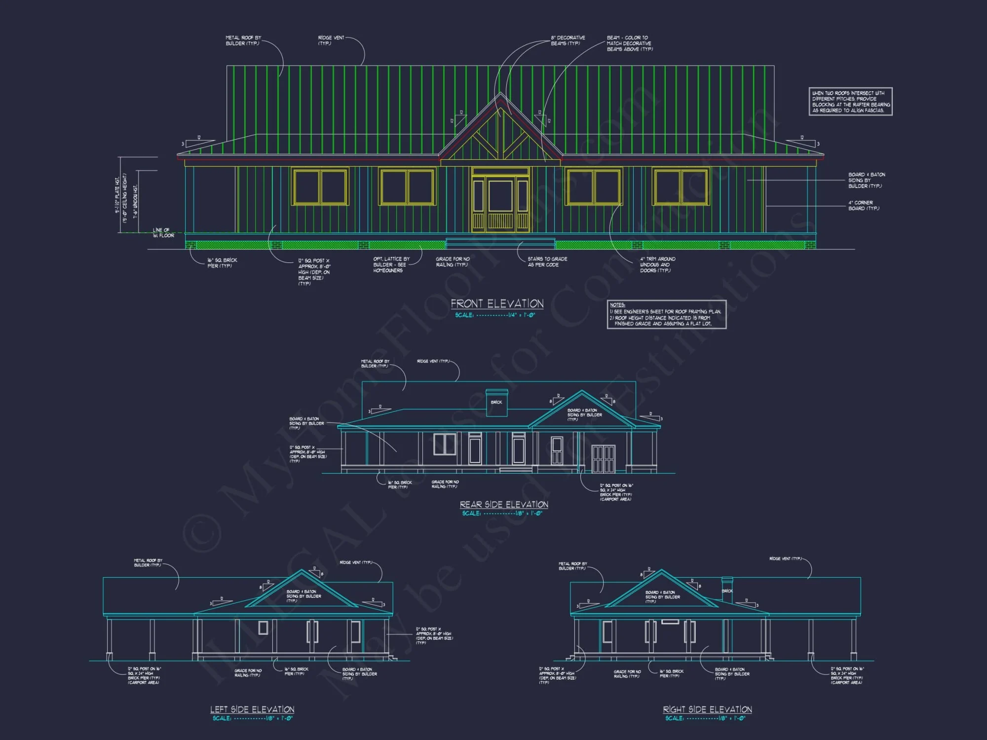 Efficient House Floor Plan 3 Bedrooms with Layout & CAD (5)