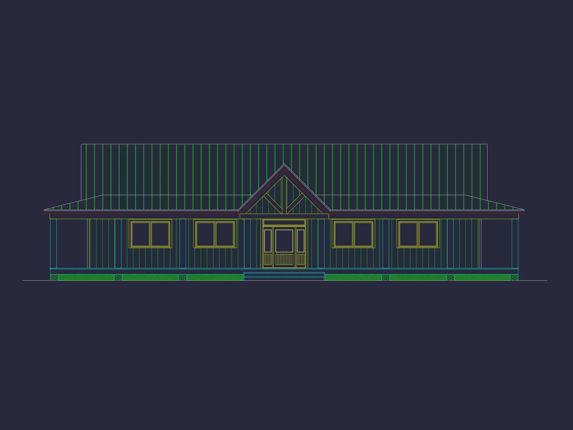 Efficient House Floor Plan 3 Bedrooms with Layout & CAD (5)