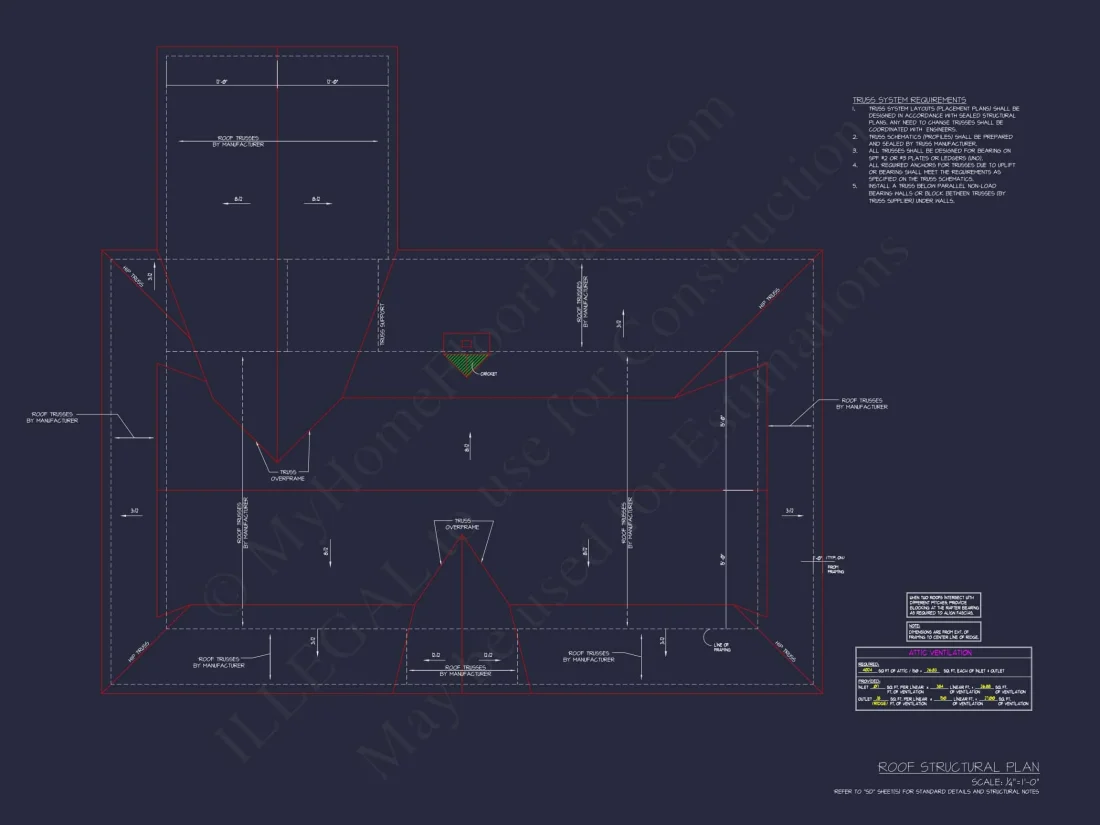 Efficient House Floor Plan 3 Bedrooms with Layout & CAD (5)