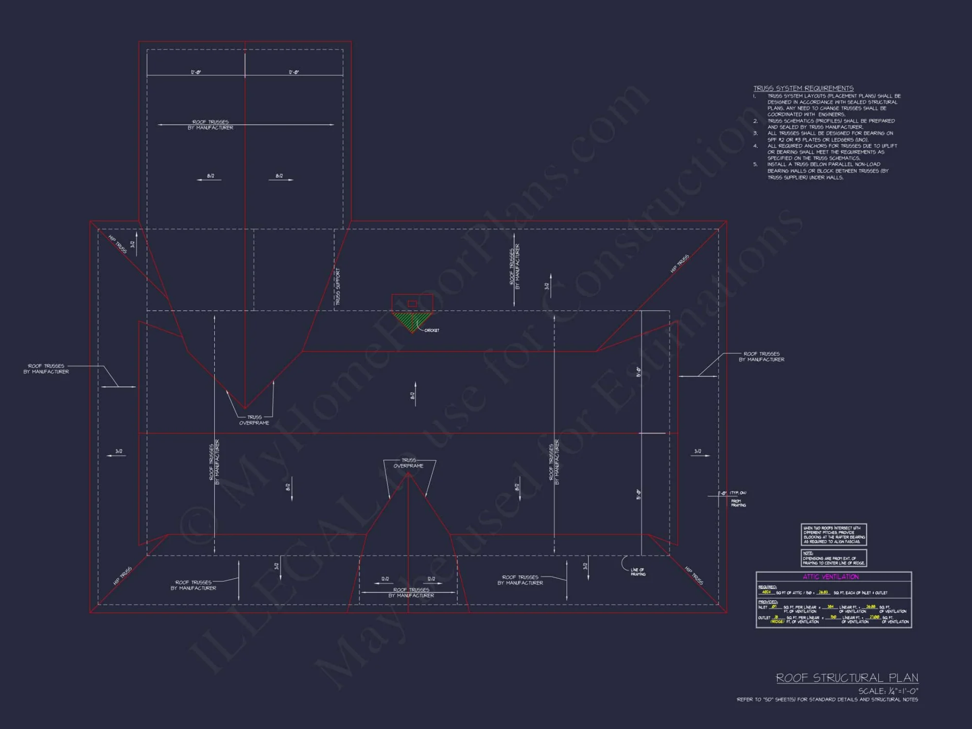 Efficient House Floor Plan 3 Bedrooms with Layout & CAD (5)