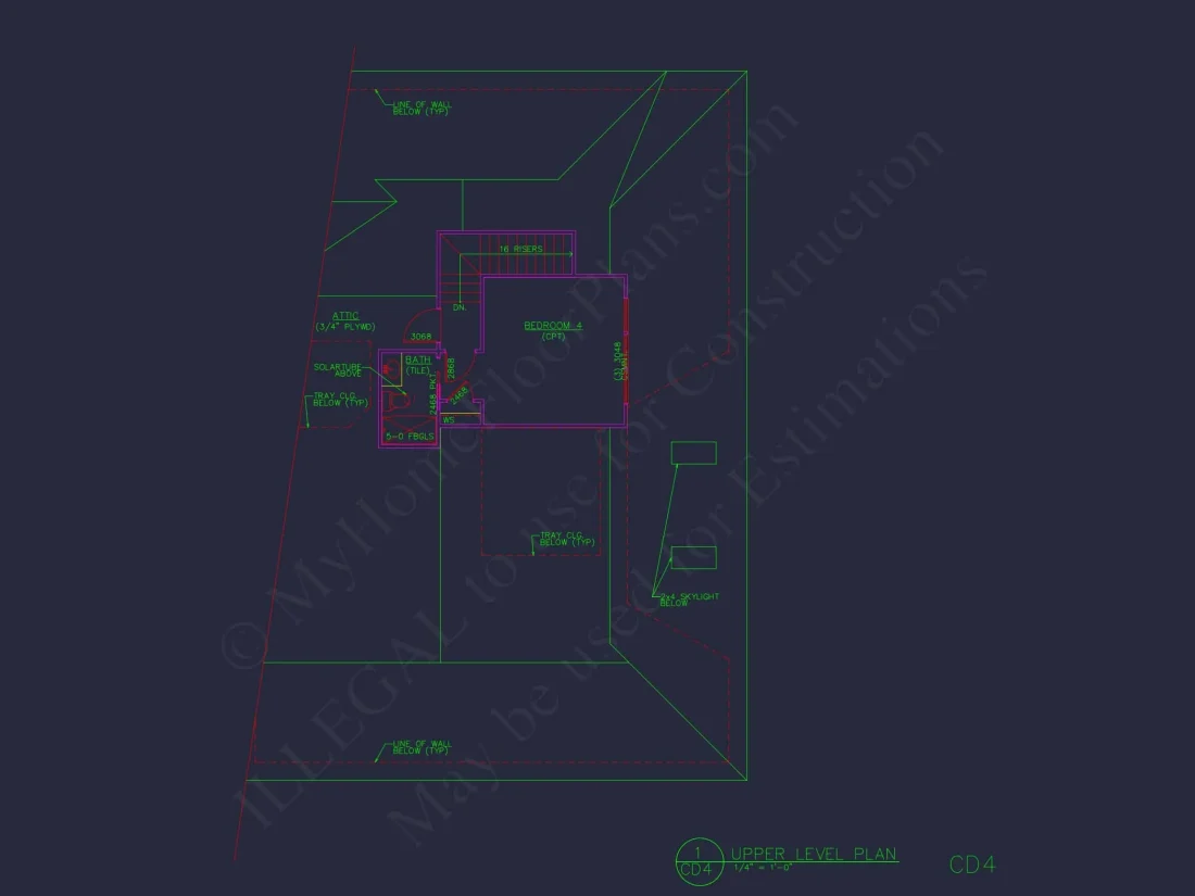 Traditional Home Plan with 1.5 Floors & 4 Bedrooms