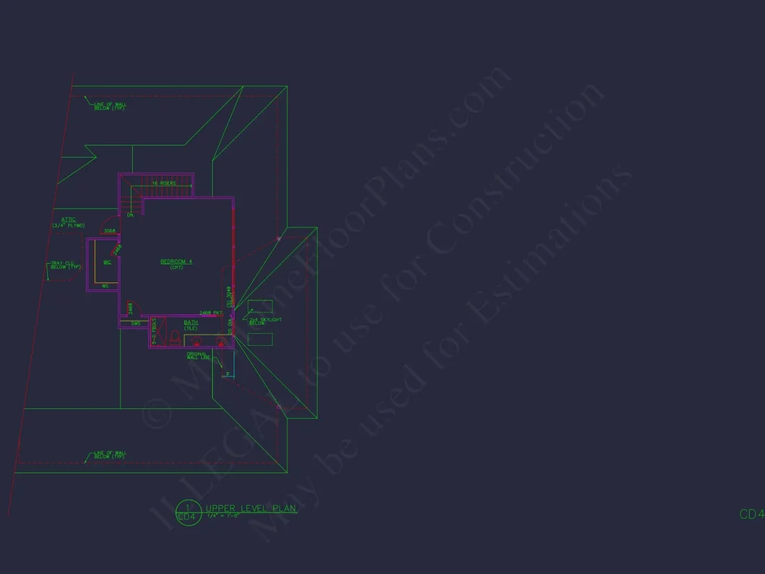 Traditional Home Plan with 1.5 Floors & 4 Bedrooms