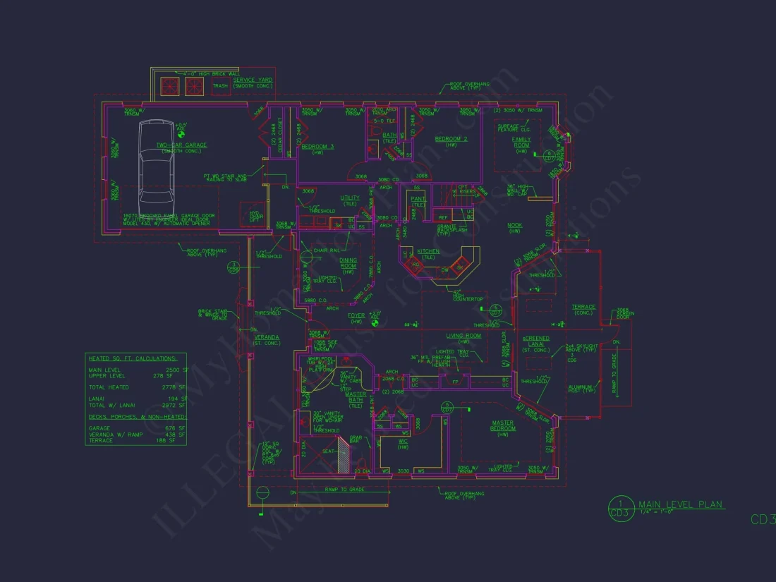 Traditional Home Plan with 1.5 Floors & 4 Bedrooms