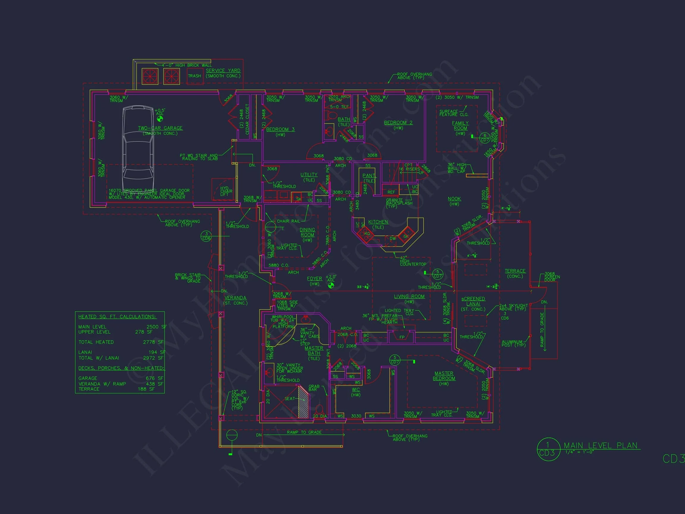 Traditional Home Plan with 1.5 Floors & 4 Bedrooms