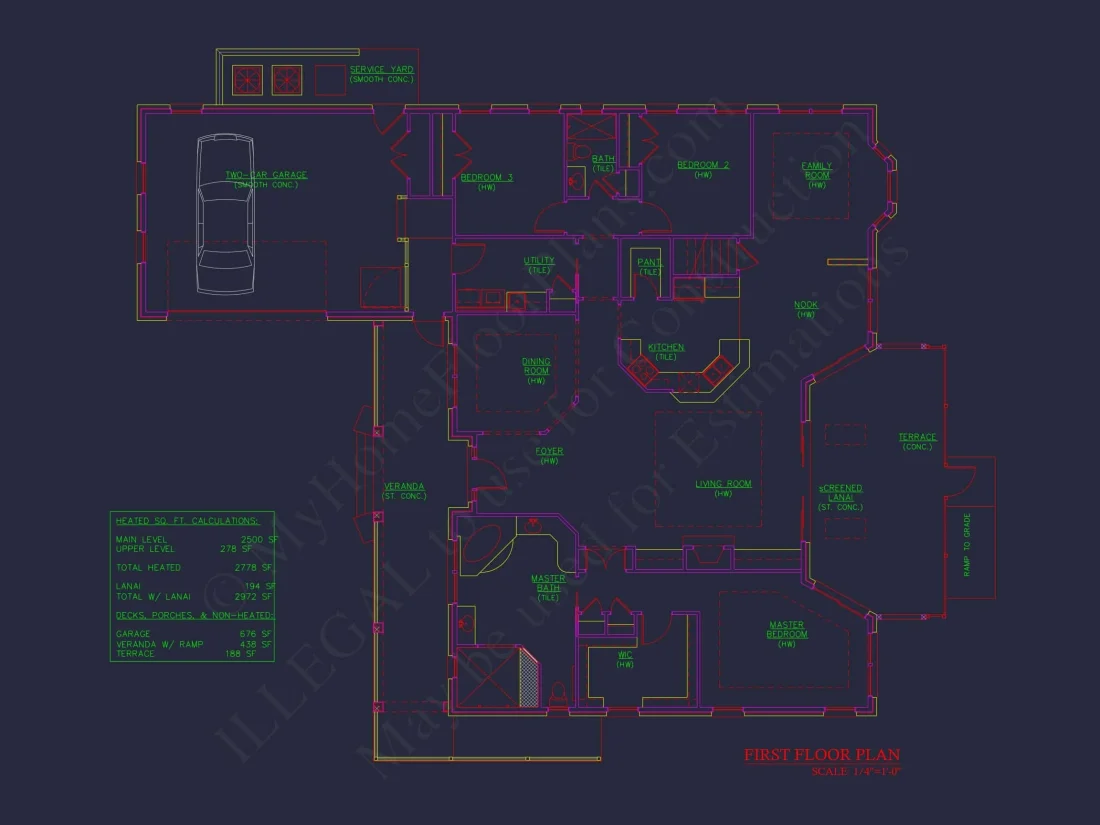 Traditional Home Plan with 1.5 Floors & 4 Bedrooms