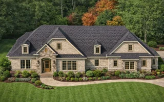 Plan  14-1916 - Tudor Ridge | French  Country - 4-Bed, 5-Bath, 5,021 SF