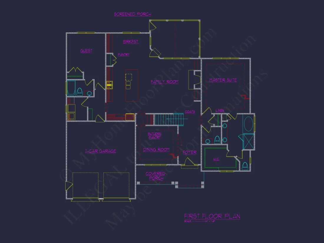 Spacious 2-Story House Plan with Elegant Craftsman Architecture