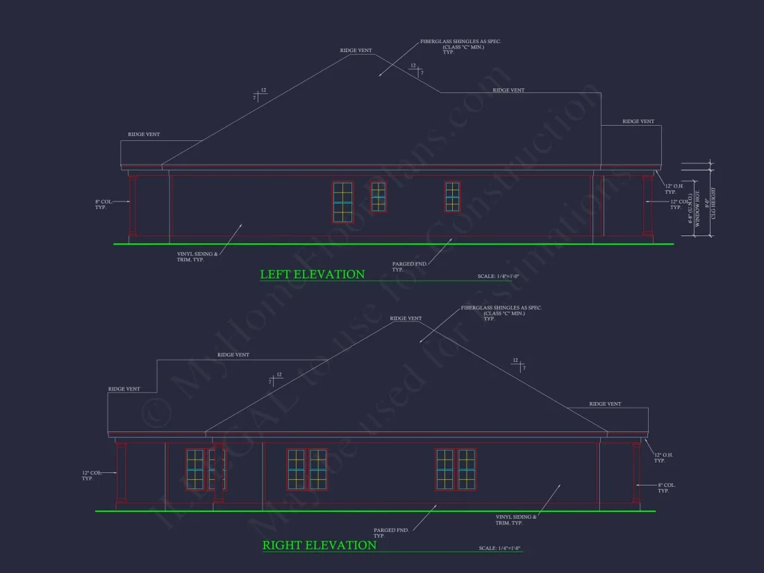 Spacious Ranch Home Plan with 3 Bedrooms and CAD Designs