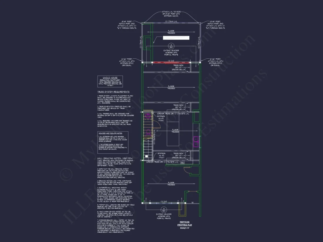 Modern 2-Story House Plan with 3 Bedrooms, CAD Files & Blueprint