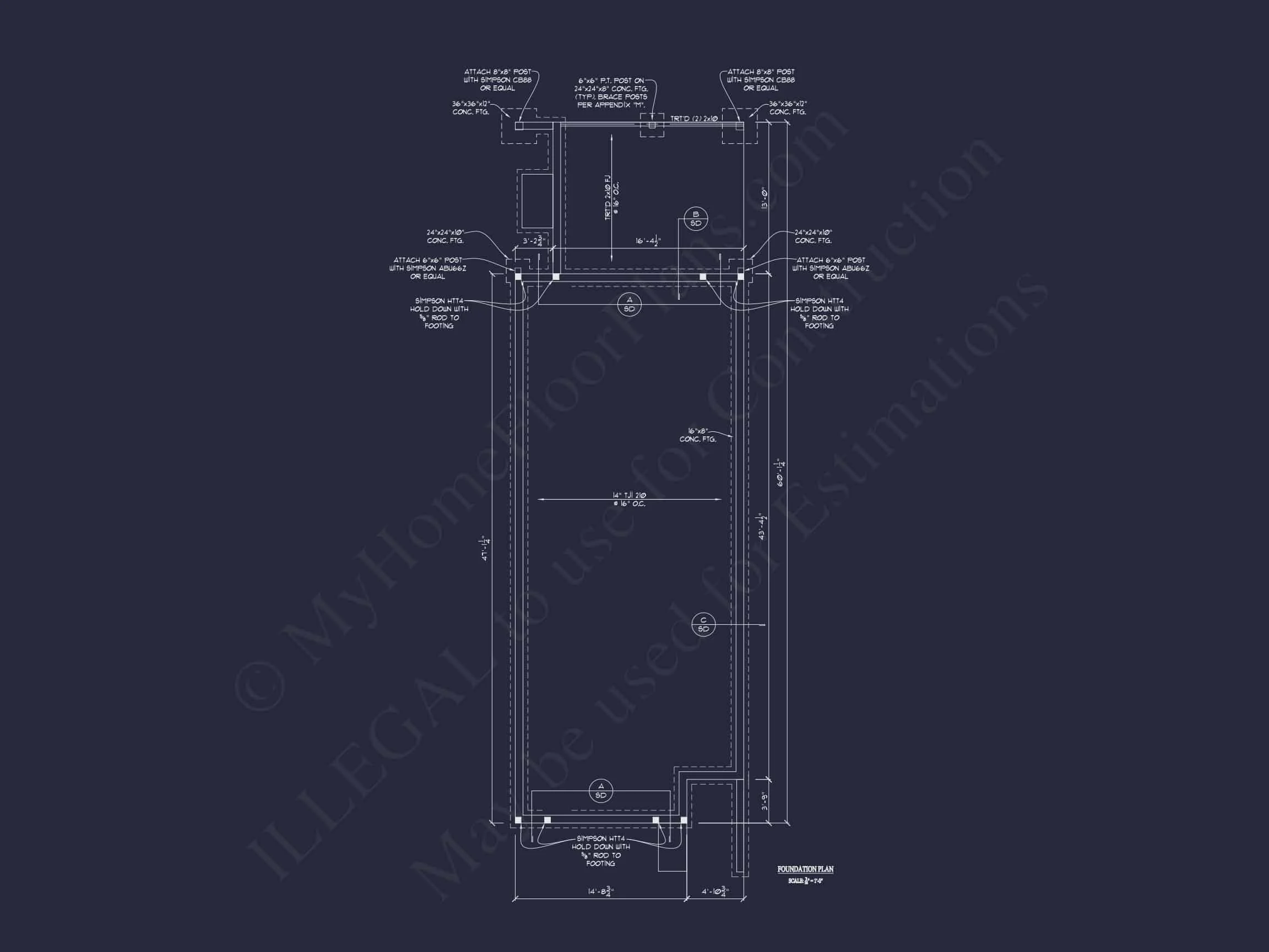 Modern 2-Story House Plan with 3 Bedrooms, CAD Files & Blueprint