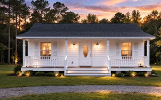 Plan  19-1008 - Pyke Mechanical |  American Cottage - 2-Bed, 1-Bath, 600 SF