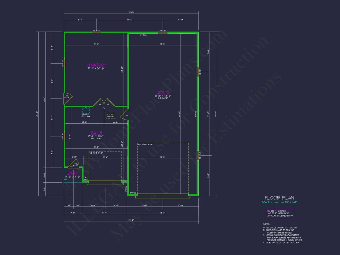Modern Garage and Workshop Plan with RV Bay and CAD Design (1)