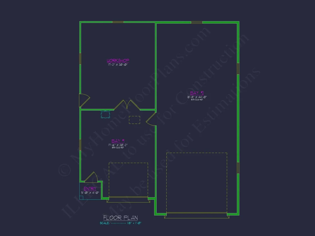 Modern Garage and Workshop Plan with RV Bay and CAD Design (1)