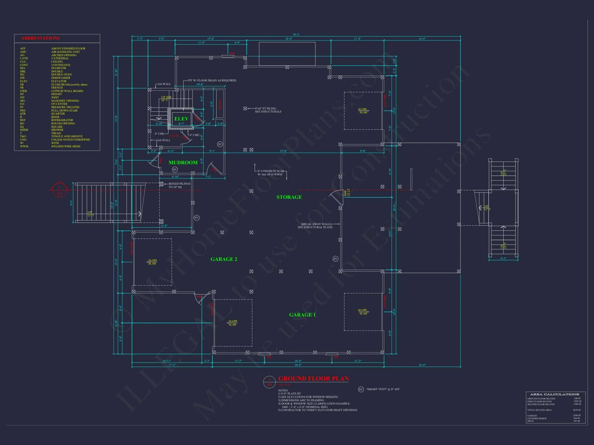 Modern Beach Home Plan with 3-Story Layout & Coastal Charm