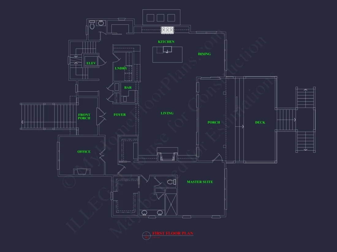 Modern Beach Home Plan with 3-Story Layout & Coastal Charm
