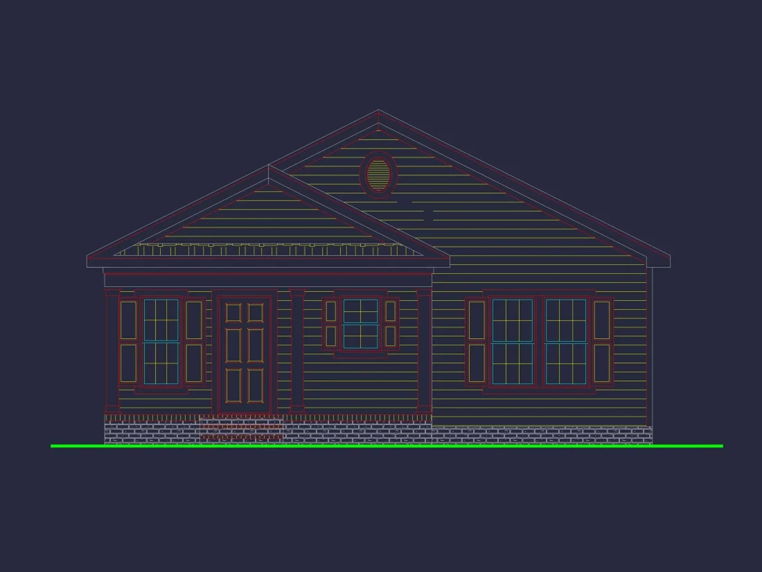 Traditional Cottage House Plan with Cozy 1-Story Layout