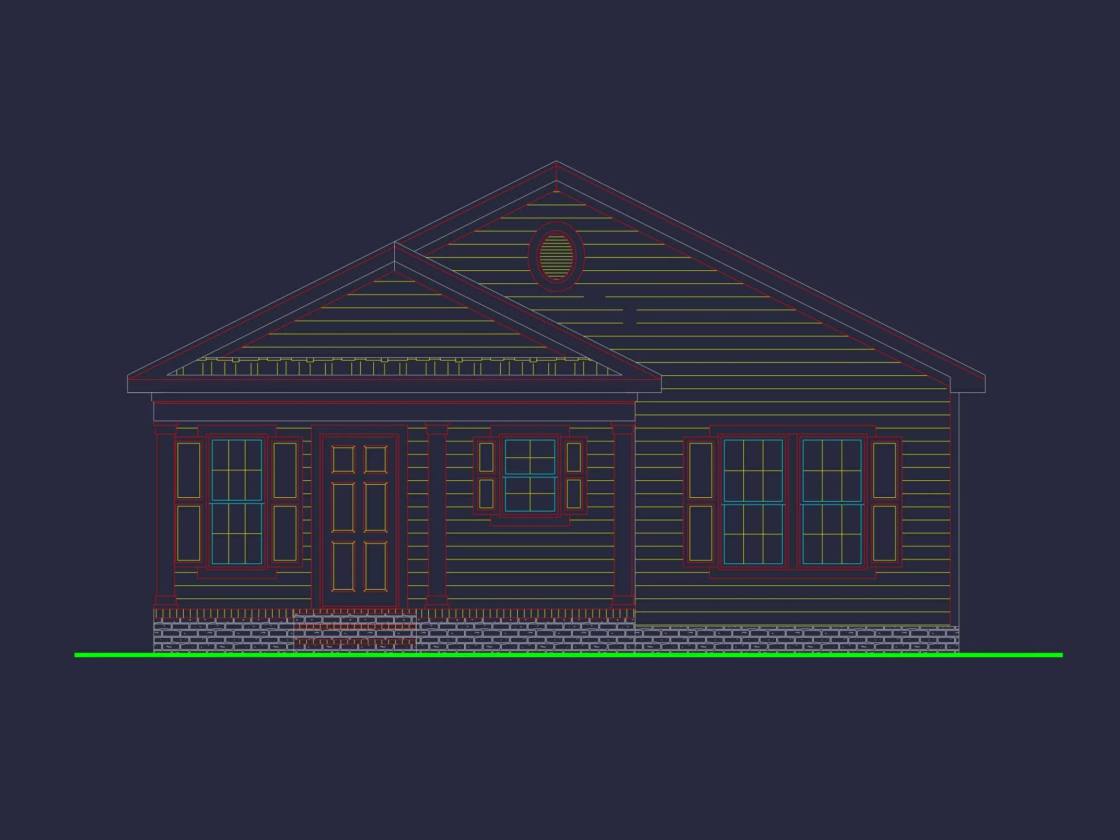 15-1079 HOUSE PLAN - Traditional Cottage House Floor Plan, 3 Bed, 2 Bath Blueprint 2 Traditional Cottage House Plan with Cozy 1-Story Layout