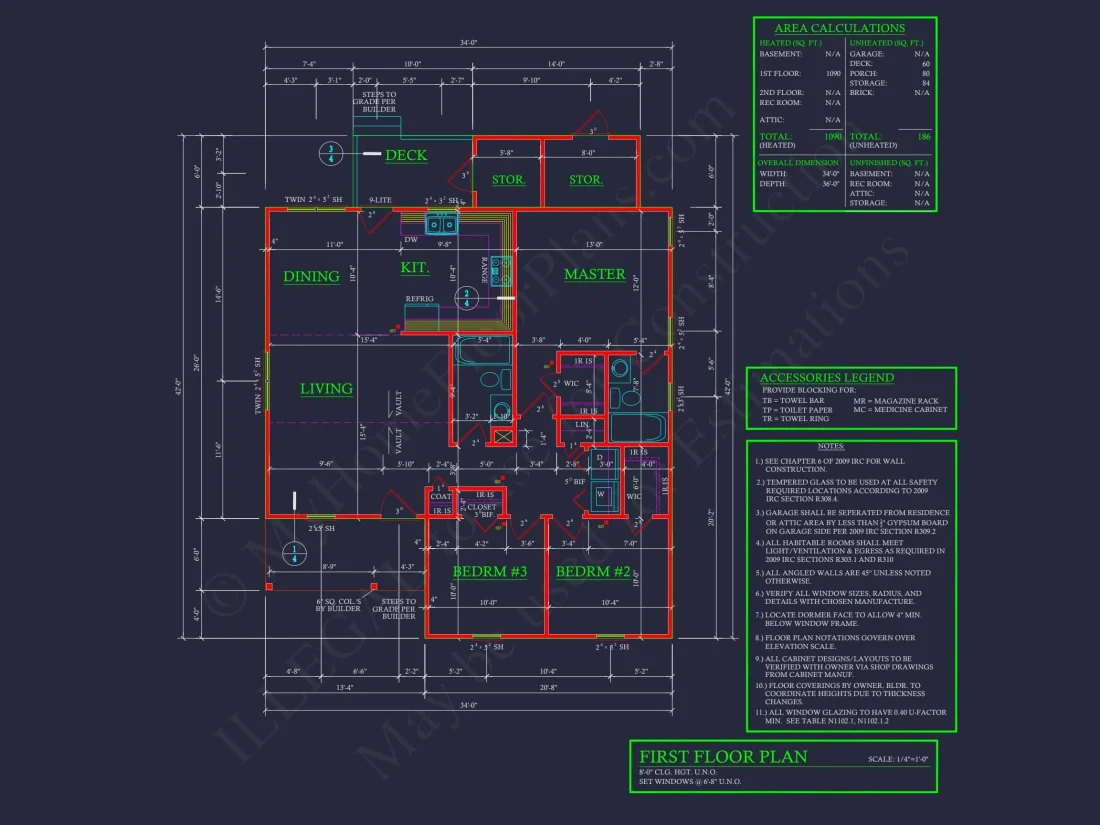 Compact 3-Bedroom House Plan with Open Floor Layout & Cozy Porch