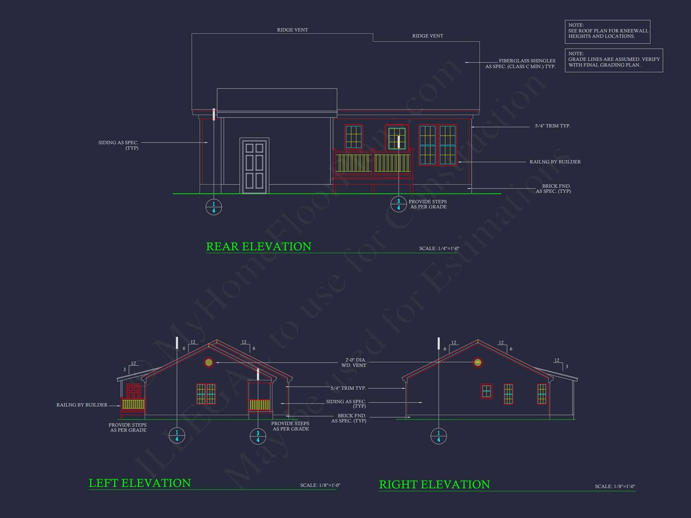 12-2923 HOUSE PLAN - Compact House Blueprint: Floor Plan, CAD Designs, and Details 10 Compact 3-Bedroom House Plan with Open Floor Layout & Cozy Porch