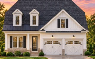 Plan  9-1861B - CasaComfort |  Transitional Colonial Revival - 4-Bed, 2,374 SF