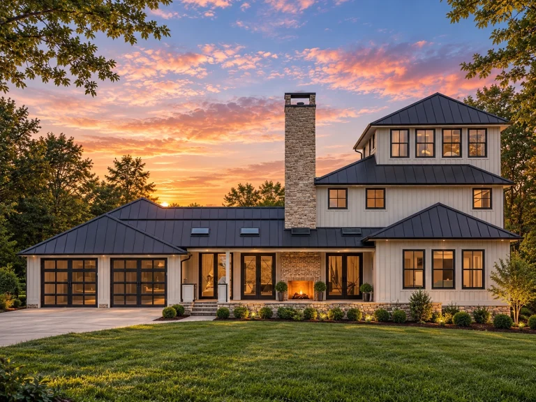 Coastal Low Country home design showcasing board and batten exterior, metal rooflines, and elevated Southern architectural character