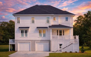 Plan  18-2018 - Manor Studio |  Coastal Traditional - 3-Bed, 3.5-Bath, 3,847 SF