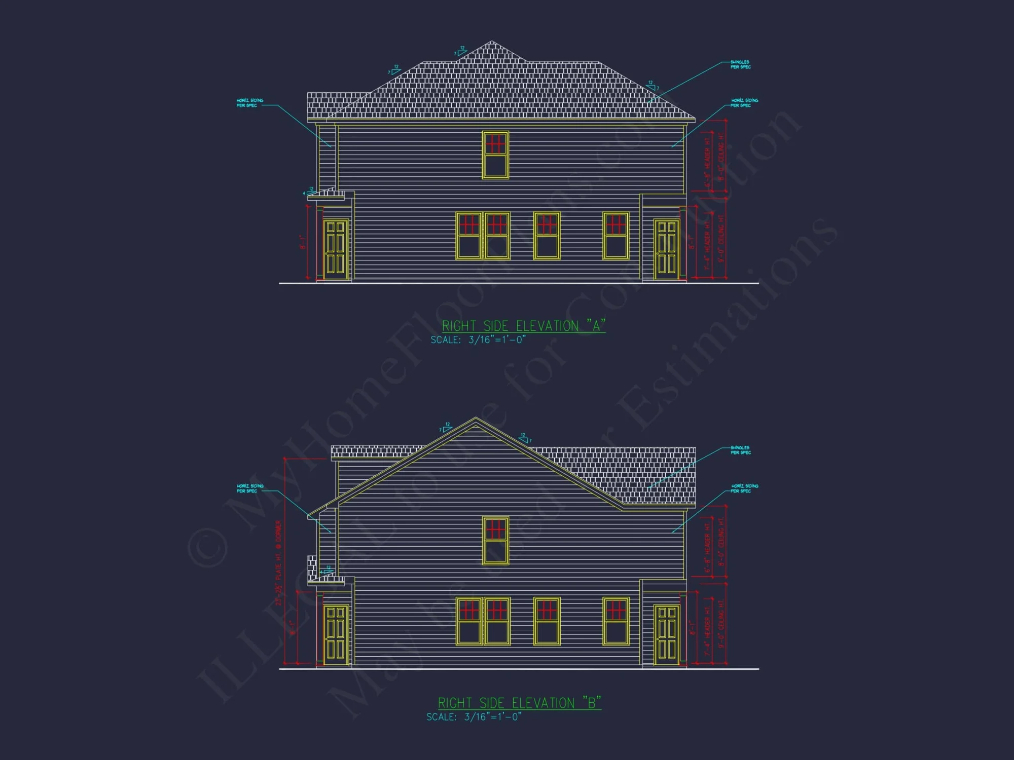 Modern Townhome Floor Plan with 6 Units and CAD Blueprints