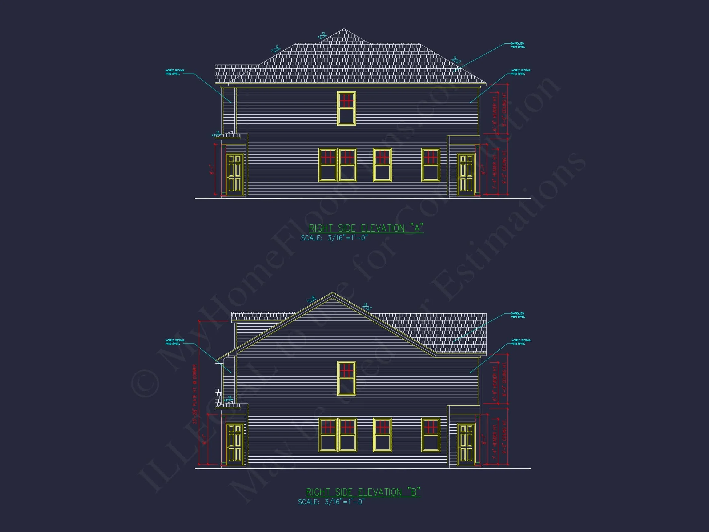 Modern Townhome Floor Plan with 6 Units and CAD Blueprints