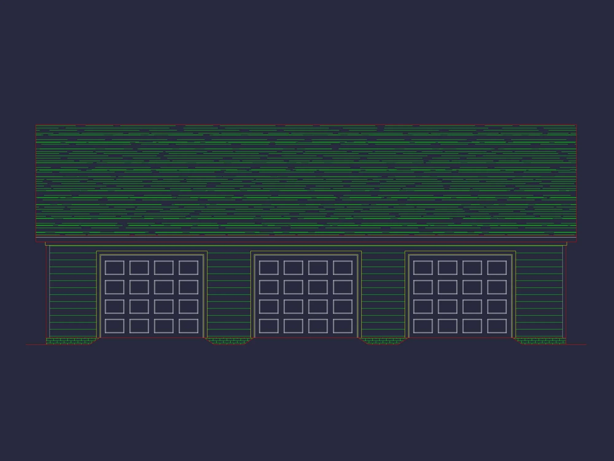 Spacious 50'x30' Garage Plan with CAD Blueprint & Modern Design