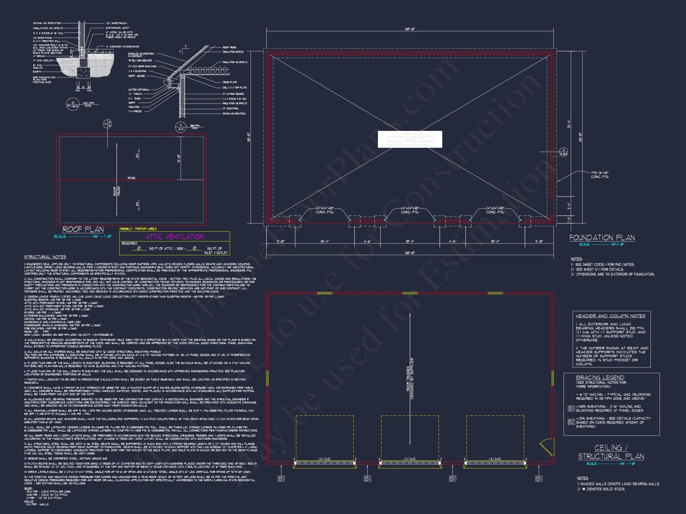 13-1468 GARAGE PLAN - 50'x30' Garage Plan with CAD and Blueprint Designs 5 Spacious 50'x30' Garage Plan with CAD Blueprint & Modern Design