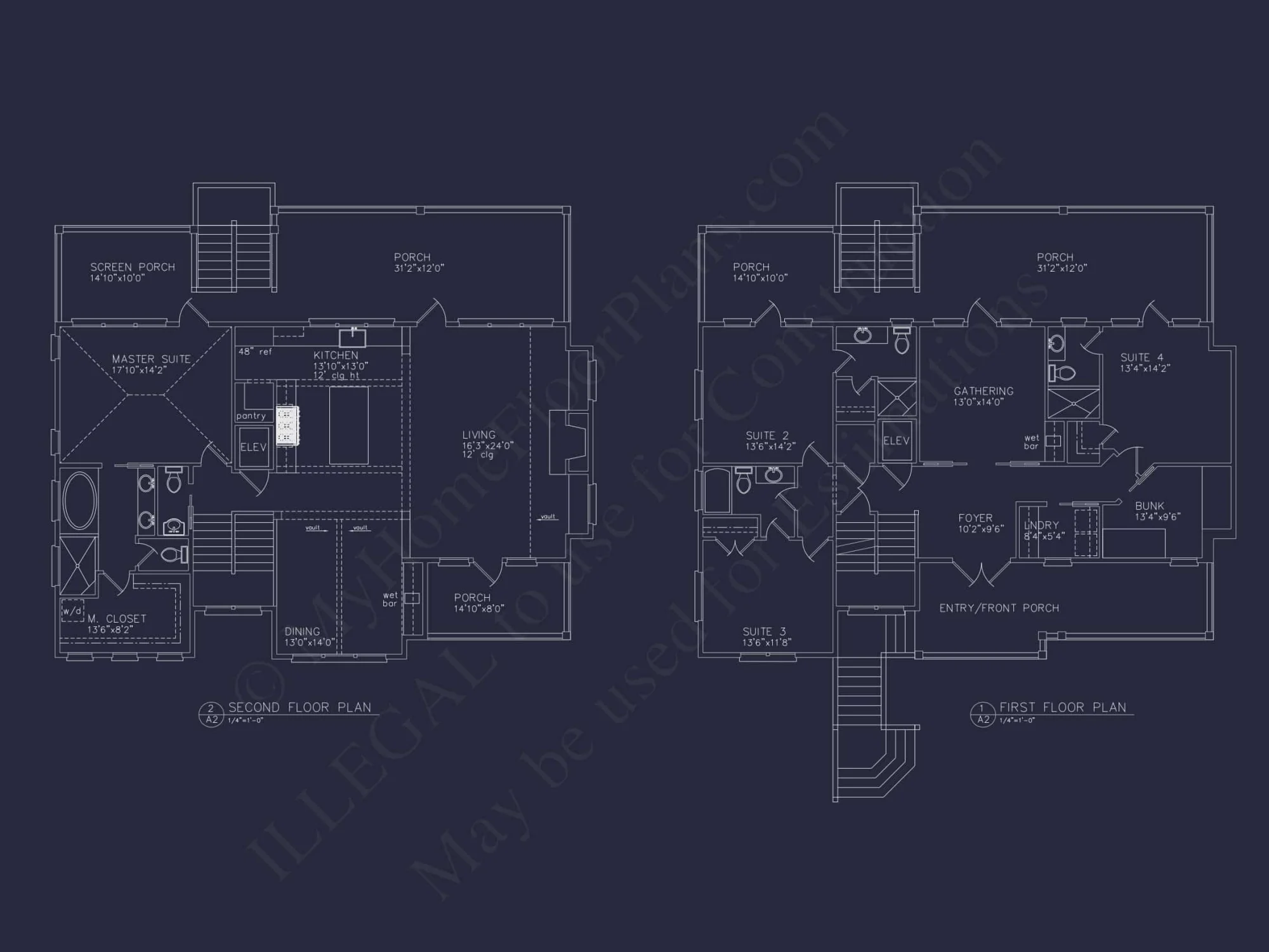 Luxurious Beach Home Blueprint with CAD Designs and Features