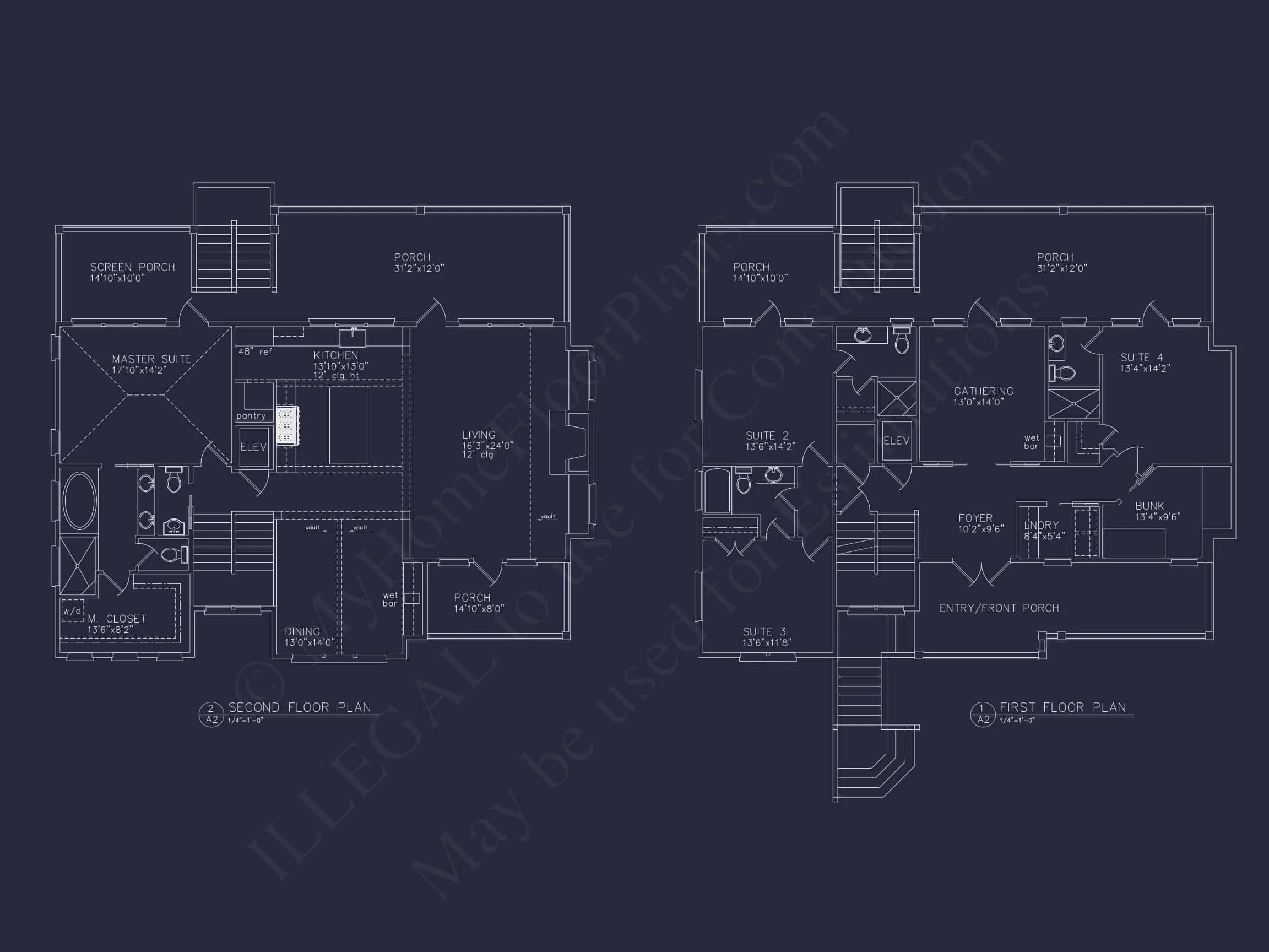 Luxurious Beach Home Blueprint with CAD Designs and Features