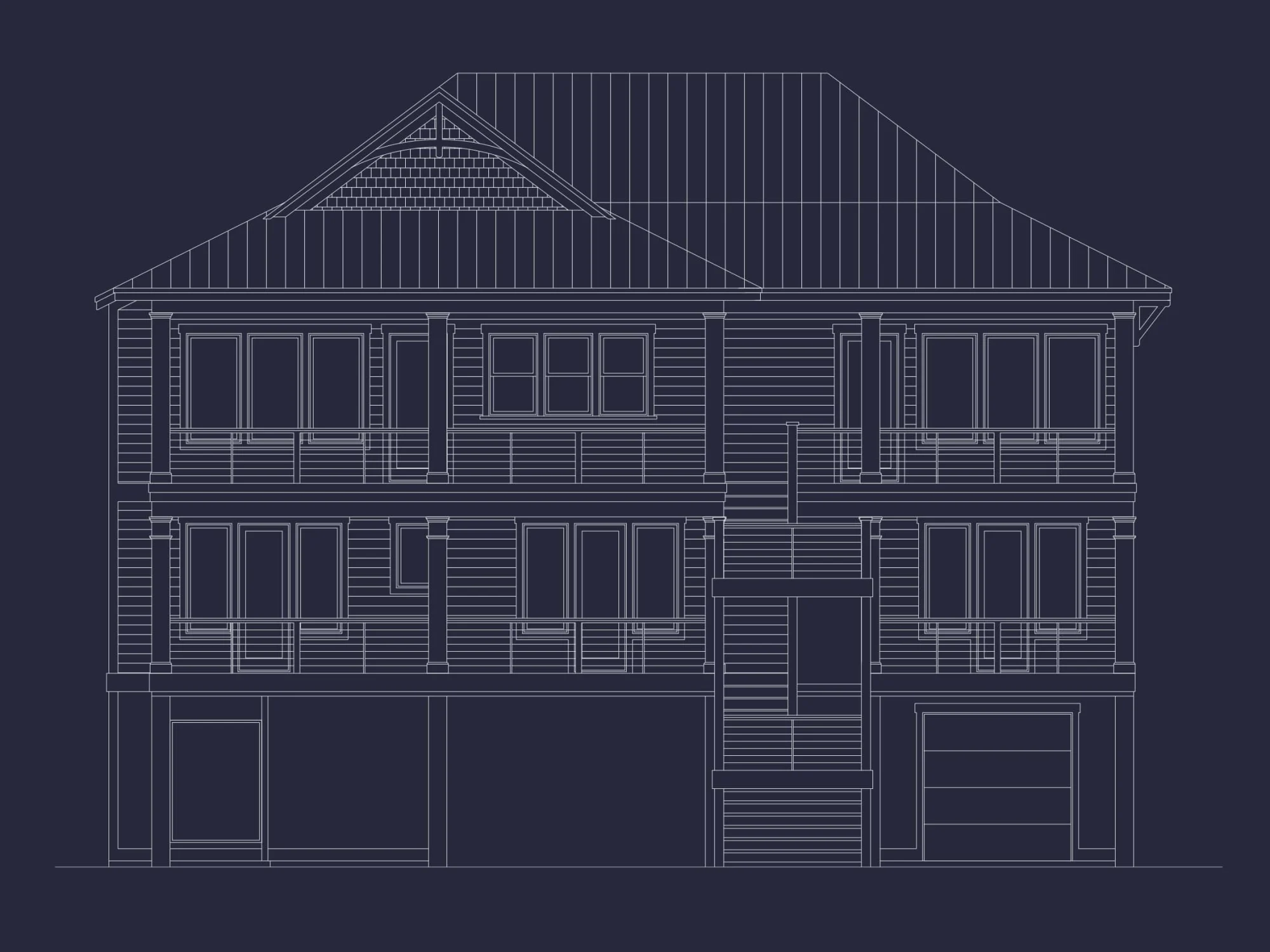 Luxurious Beach Home Blueprint with CAD Designs and Features